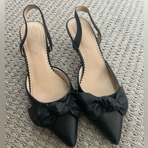 Elegant Black Slingback Women's Shoes